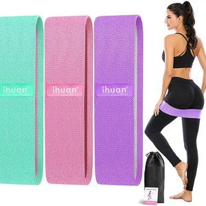 3PCS Resistance Bands for Legs and Butt, 3 Levels Exercise Band